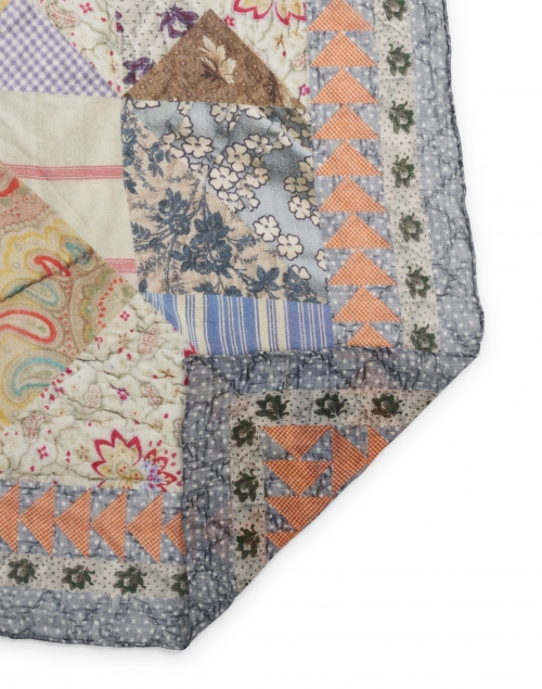 Back image - Jane Carr - Multi Floral Patchwork Prairie Modal Cashmere Scarf