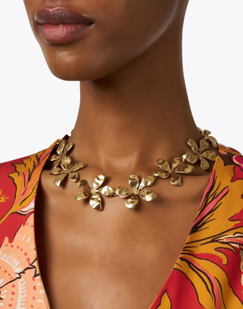 Tangier Gold Floral Necklace