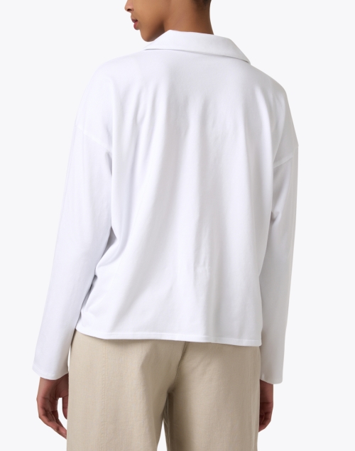 Back image - Eileen Fisher - White Henley Top