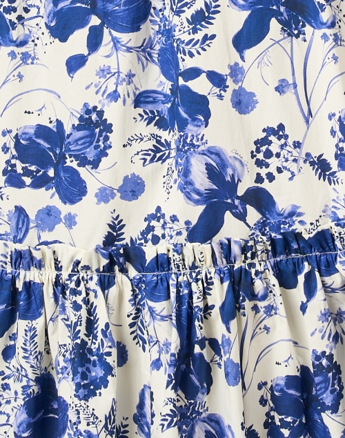 Fabric image - Cara Cara - Hutton Blue and White Print Cotton Shirt Dress
