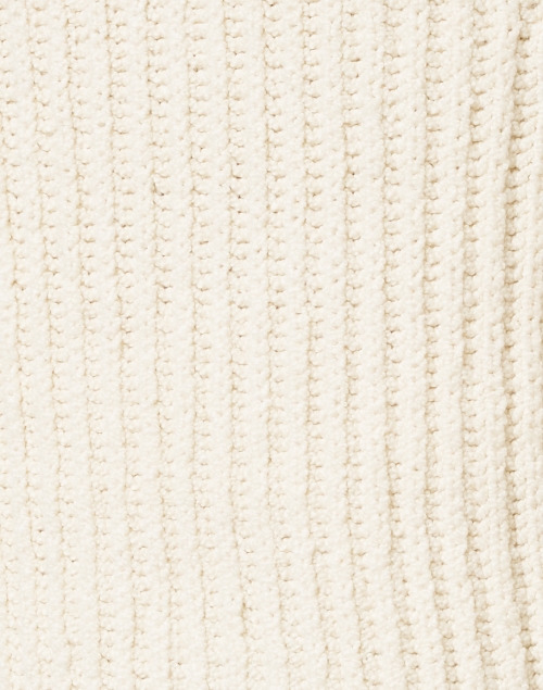 Vince - White Ribbed Cotton Sweater