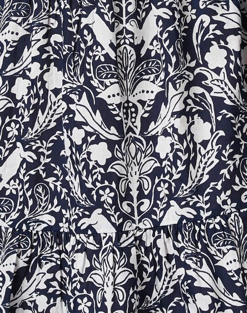 Fabric image - Jude Connally - Monaco Navy and White Print Cotton Dress