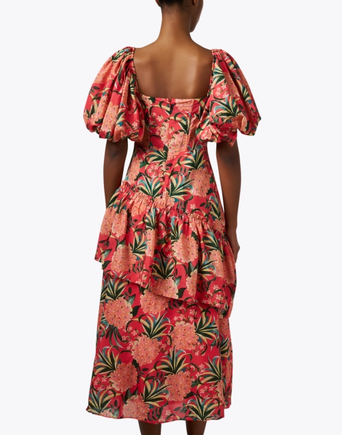 Back image - Farm Rio - Red Pineapple Print Dress 