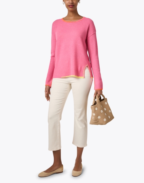 Pink Cashmere Stitch Sweater