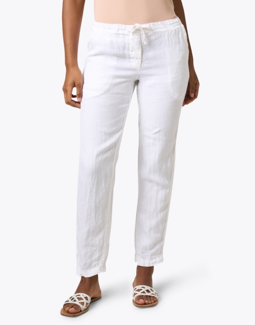 Front image - CP Shades - Hampton White Linen Pant