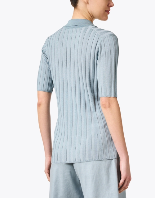 Back image - Joseph - Blue Rib Knit Shirt