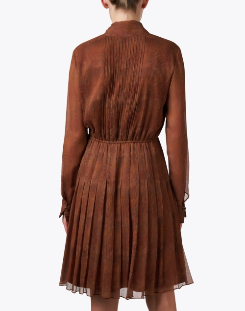 Back image - Lafayette 148 New York - Copper Brown Silk Dress