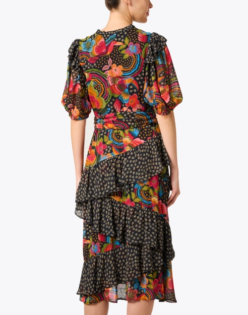 Back image - Farm Rio - Multi Print Ruffle Midi Dress