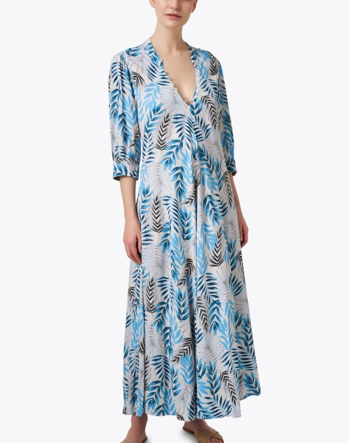 Front image - Walker & Wade - Daphne Blue Print Maxi Dress