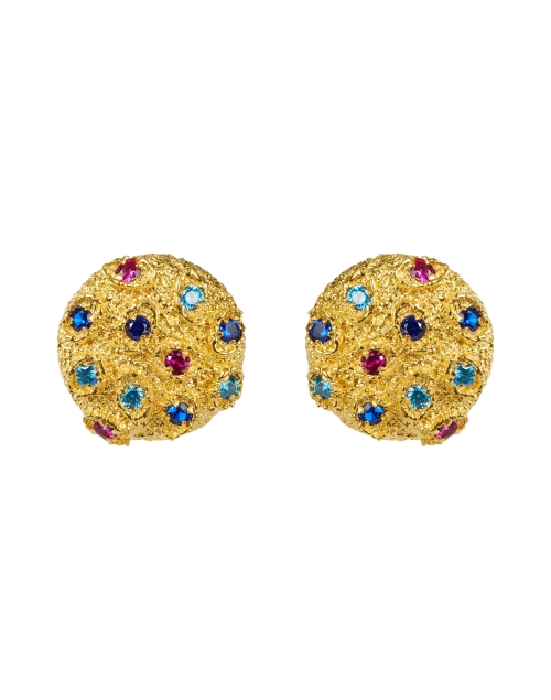 Product image - Peracas - Capri Gold and Crystal Stud Earrings