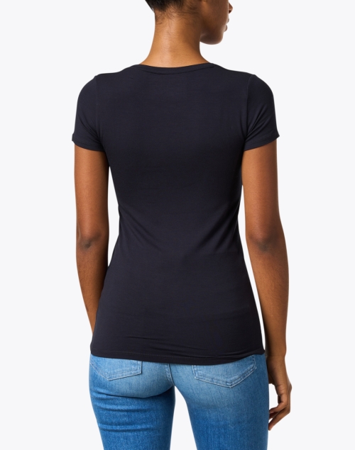 Back image - Majestic Filatures - Navy Stretch Tee