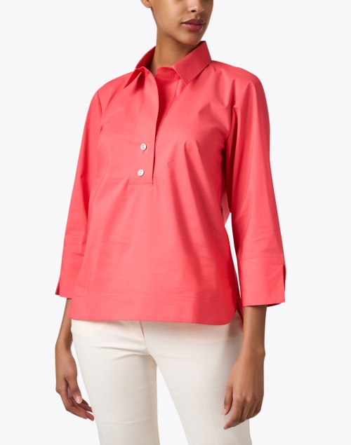Front image - Hinson Wu - Aileen Coral Cotton Top