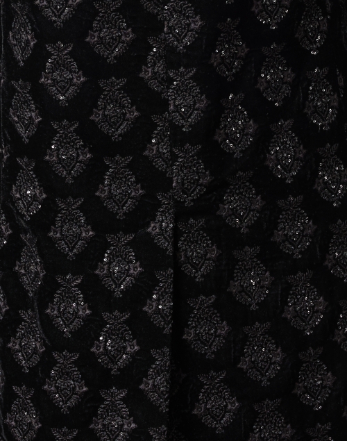 Fabric image - Ines de la Fressange - Franck Black Embroidered Coat
