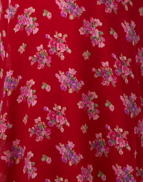 Fabric image - L.K. Bennett - Keira Red Floral Silk Dress