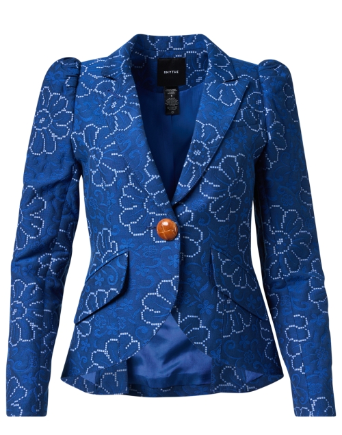 Product image - Smythe - Blue Embroidered Cotton Blend Blazer