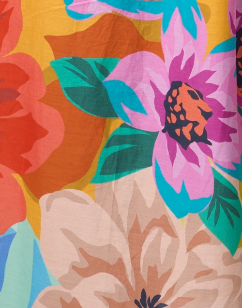 Fabric image - Megan Park - Lucia Multi Print Cotton Shirt Dress