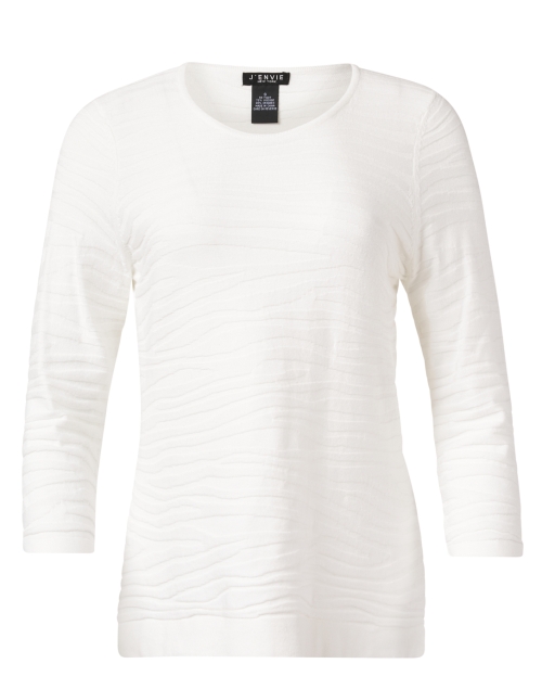 Product image - J'Envie - White Textured Sweater