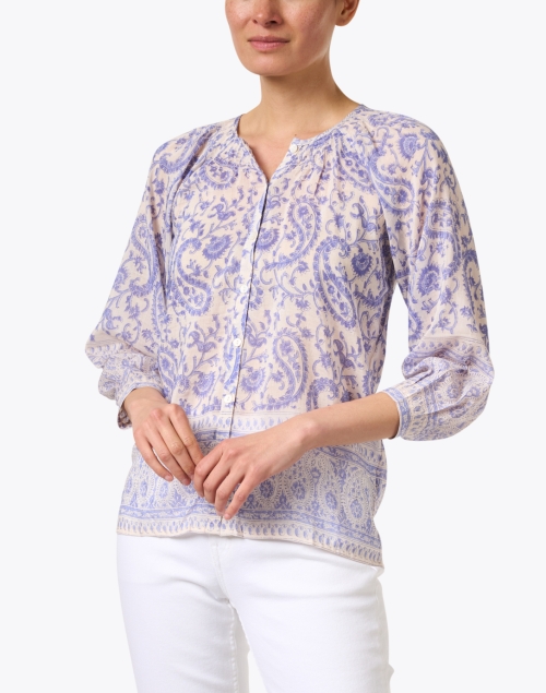 Front image - Bell - Courtney Periwinkle Paisley Top
