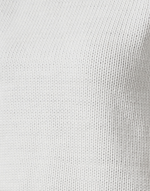 Fabric image - White + Warren - Grey Cotton Short Sleeve Sweater