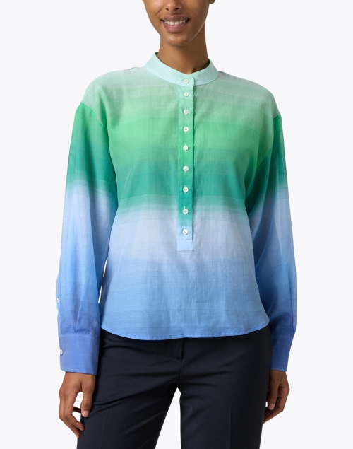 Seventy - Green and Blue Ombre Blouse