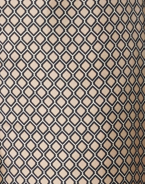Max Mara Leisure - Acerbo Turledove Grey Geo Print Silk Wide Leg Pant