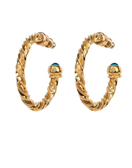 Product image - Gas Bijoux - Torride Gold Intertwined Braided Hoop Earrings