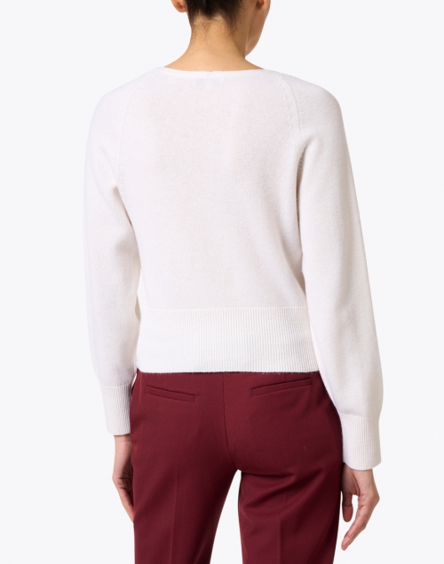 Vince - White Cropped Cashmere Cardigan