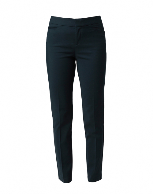 Ecru - Madison Forest Green Cotton Power Stretch Pant 