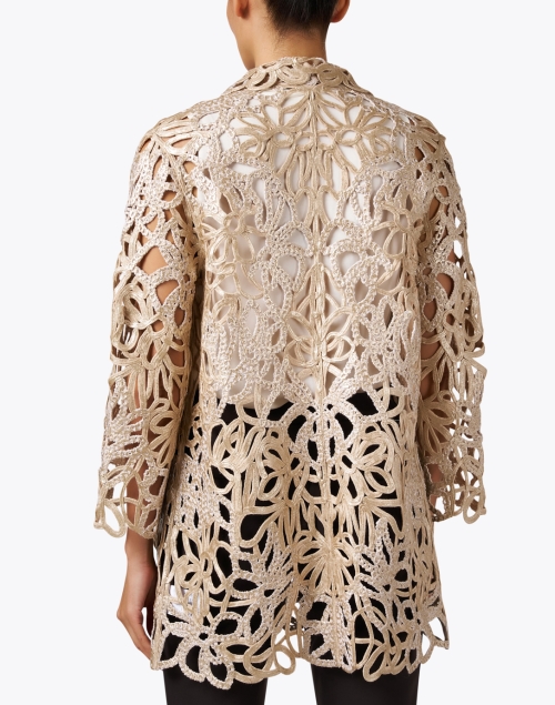 Back image - Rani Arabella - Gold Lace Topper Jacket