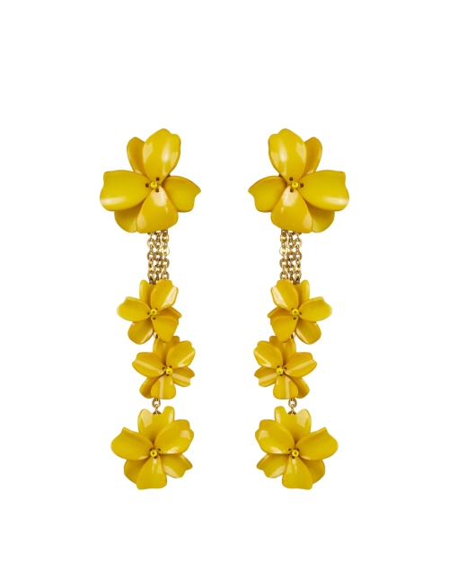 Product image - Oscar de la Renta - Yellow Floral Chandelier Earrings