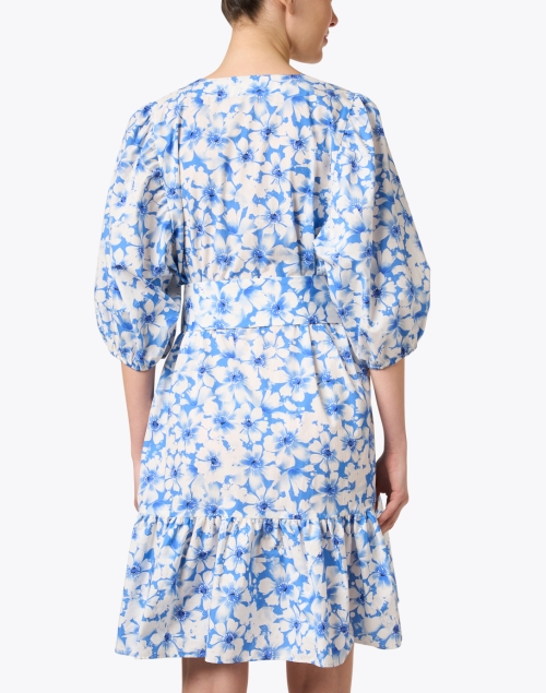 Back image - Tara Jarmon - Rosabetta Blue Floral Cotton Dress