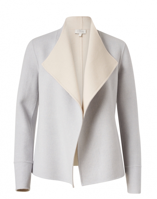 Product image - Kinross - Grey and Beige Reversible Wool Cashmere Cardigan