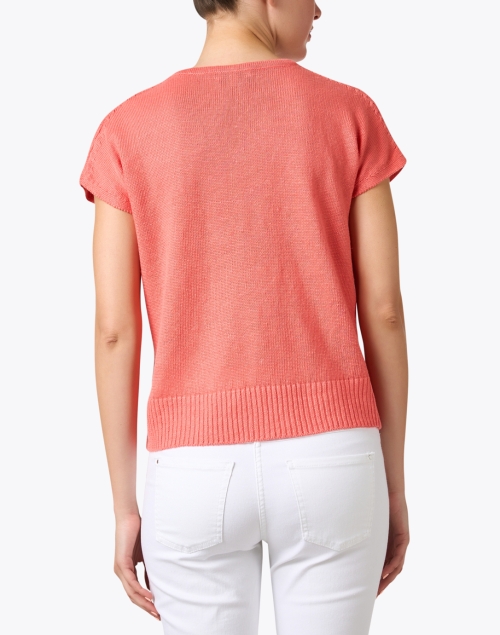 Back image - Kinross - Coral Linen Sweater
