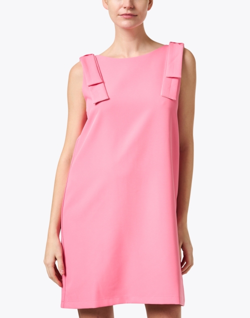 Front image - Abbey Glass - Pink Bow Shift Dress 