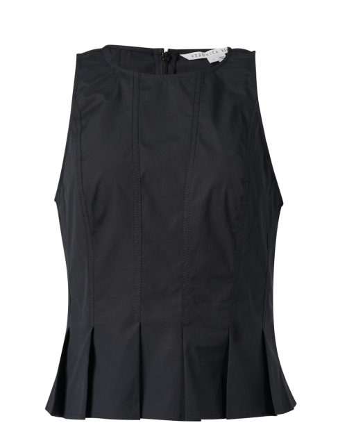Product image - Veronica Beard - Olympia Black Cotton Peplum Tank