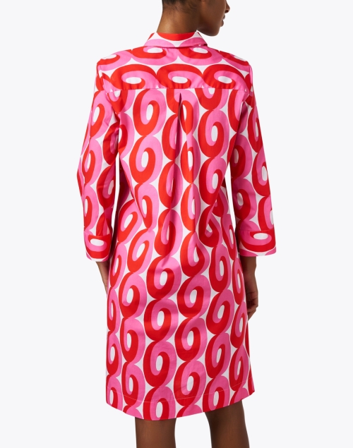 Back image - Caliban - Pink and Orange Print Dress