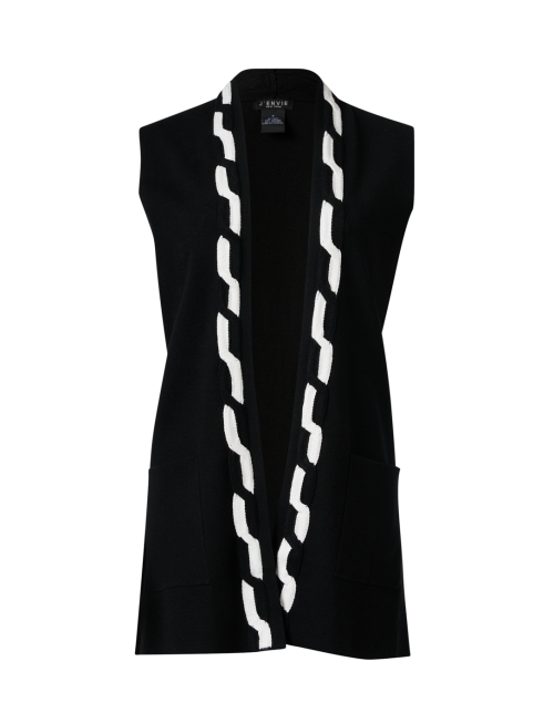 Product image - J'Envie - Black and Ivory Knit Vest 
