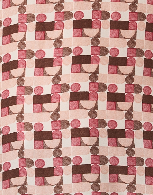 Fabric image - WHY CI - Pink Geo Print Panel Top