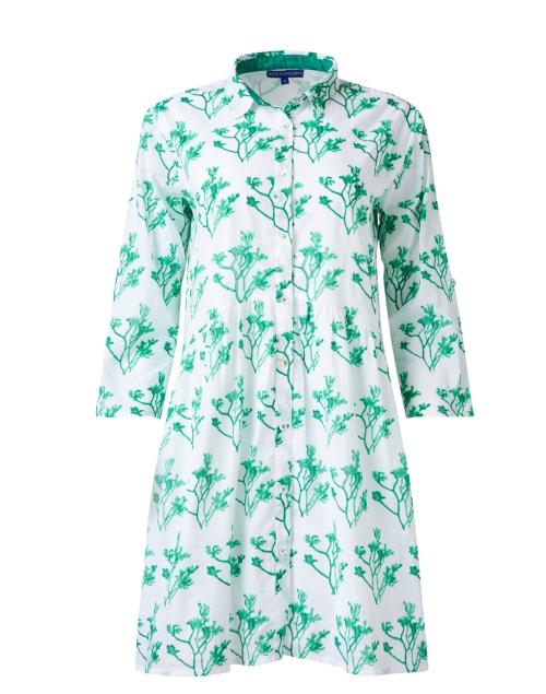 Product image - Ro's Garden - Deauville Green and White Print Shirt Dress