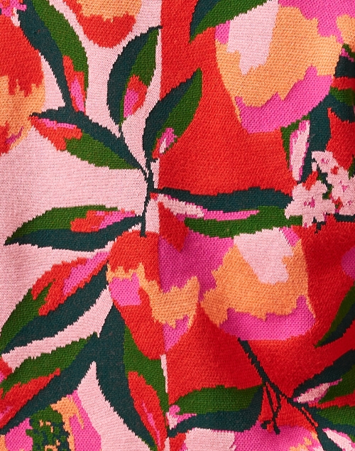 Fabric image - Farm Rio - Papaya Multi Intarsia Cardigan
