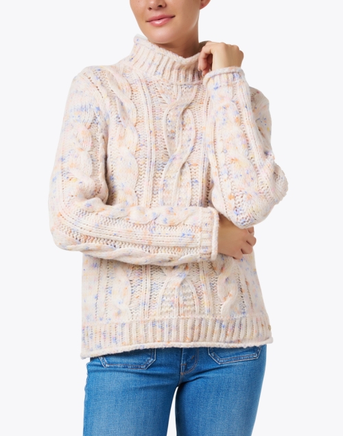 Front image - Marc Cain - Cream Speckled Wool Sweater