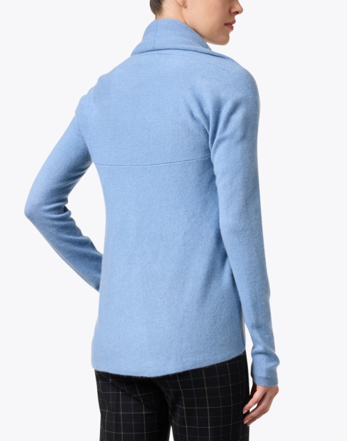 Back image - Repeat Cashmere - Blue Cashmere Circle Cardigan