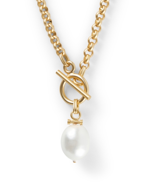 Front image - Deborah Grivas - Gold and Pearl Pendant Necklace