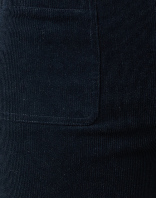 Fabric image - Apiece Apart - Marston Navy Corduroy Cropped Flare Pant