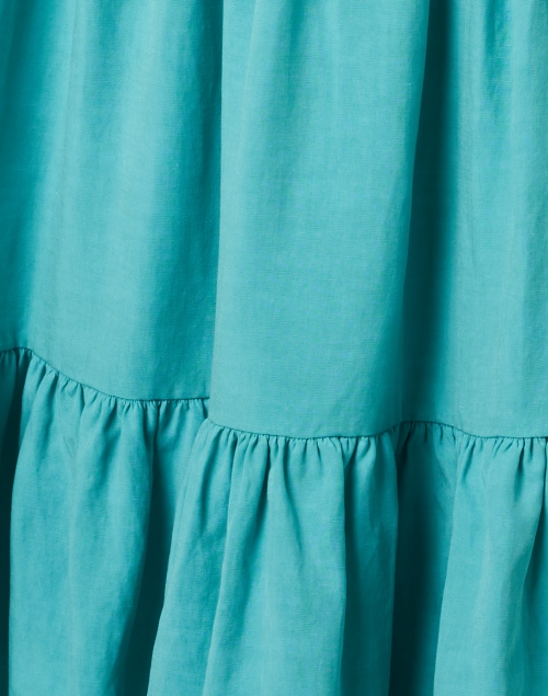 Kobi Halperin - Lidia Oasis Blue Linen Tencel Shirt Dress