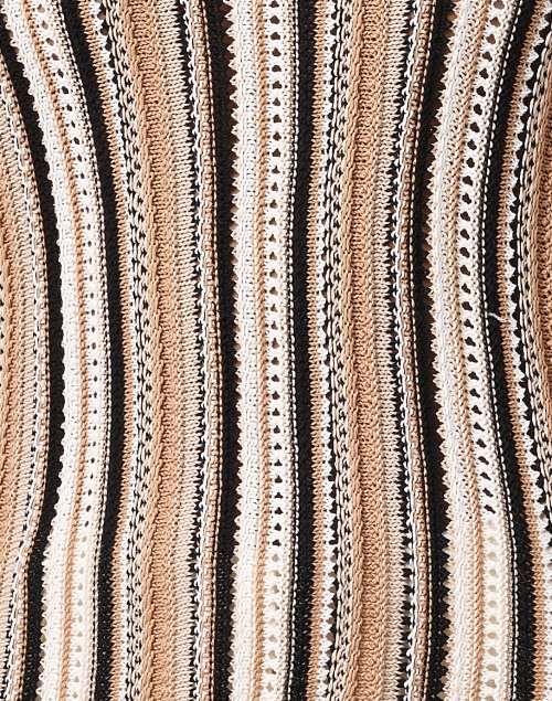 Fabric image - White + Warren - Neutral Striped Knit Cotton Tank