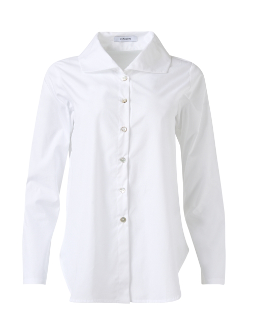 Vitamin Shirts White Cotton Poplin Shirt