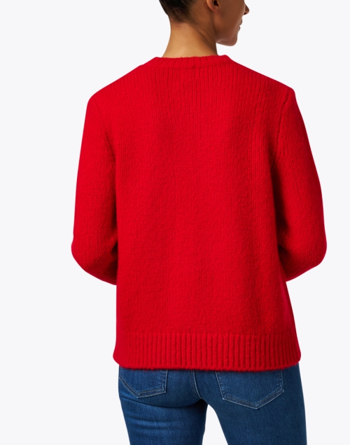 Back image - Ines de la Fressange - Laia Red Wool Blend Sweater