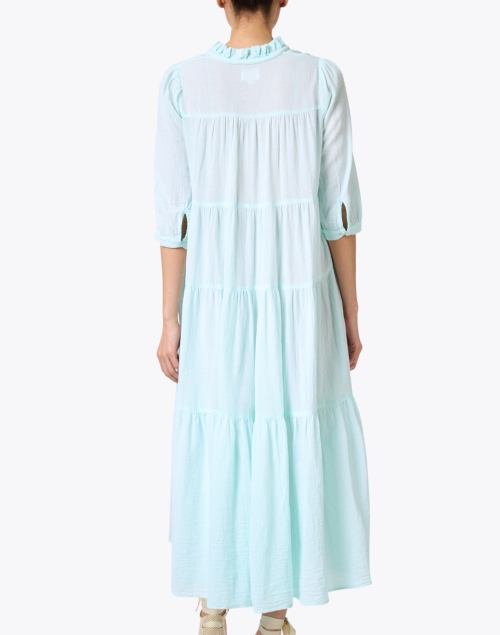 Back image - Honorine - Giselle Blue Tiered Maxi Dress