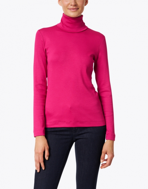 Front image - Marc Cain Sports - Magenta Stretch Cotton Top